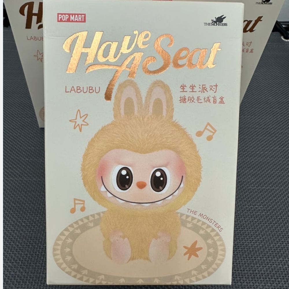 Pop Mart Labubu 'Have A Seat' Figurine - Cream
